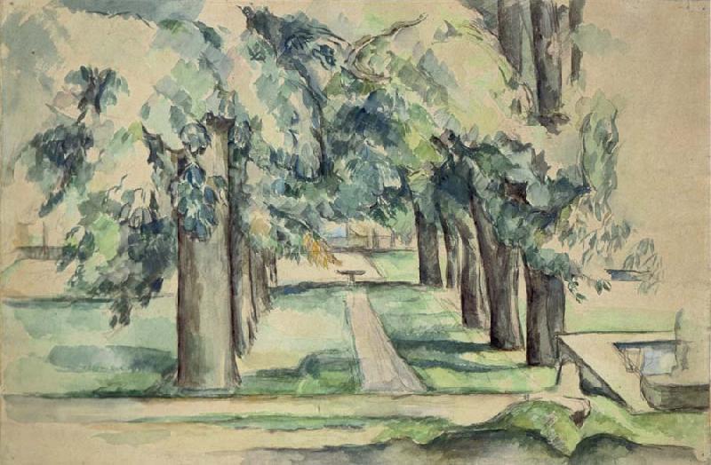 Paul Cezanne Avenue of Chestnut Trees at Jas de Bouffan oil painting picture